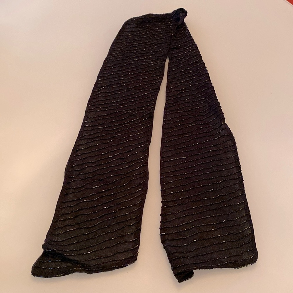 Chico’s beaded black scarf